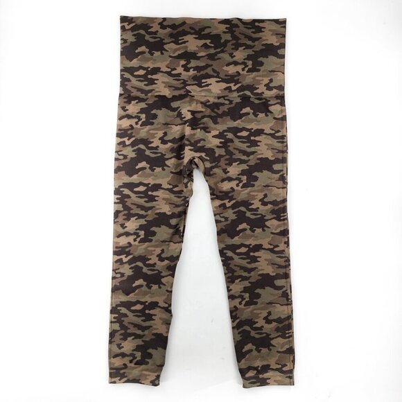 SPANX NWOT Seamless Cropped Lamn Leggings in Desert Camo High Rise Green - Picture 3 of 4
